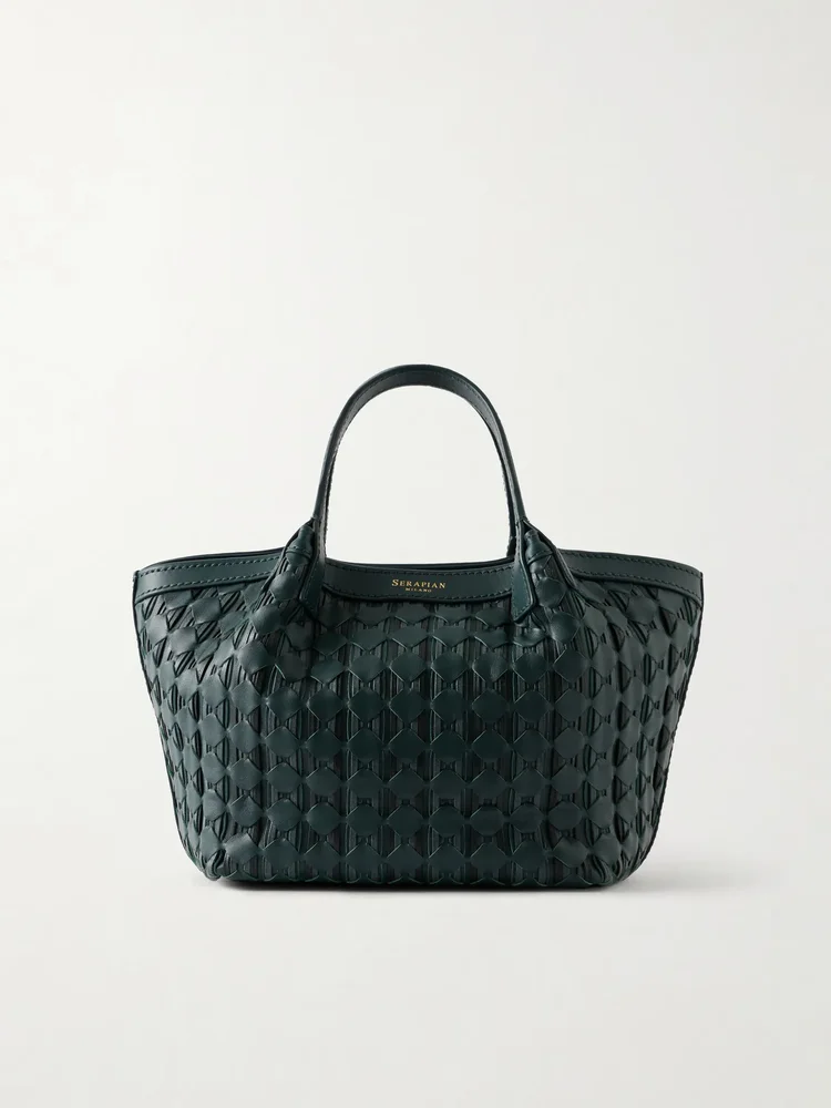 Secret Mosaico leather top-handle bag