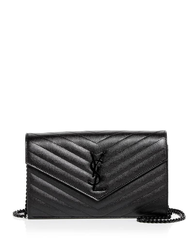 Classic Cassandre Chain Wallet in Grain De Poudre Leather