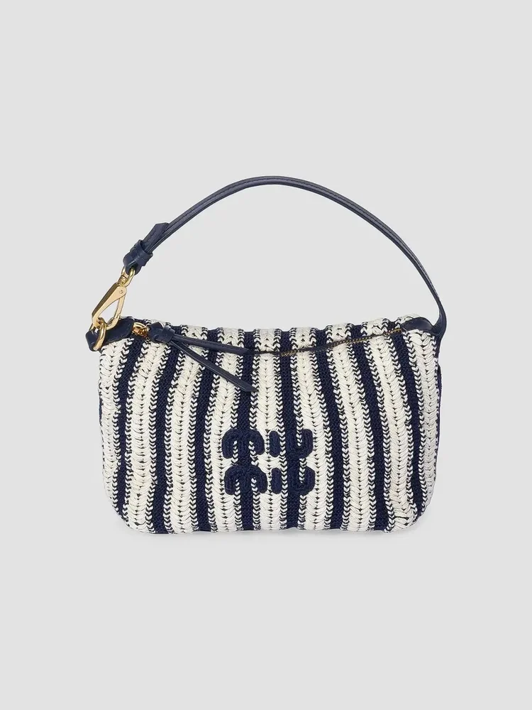 Crochet and Leather Pouch