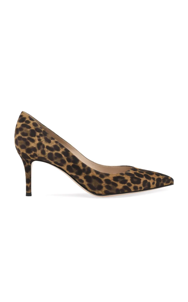 Gianvito Leopard Suede Pumps