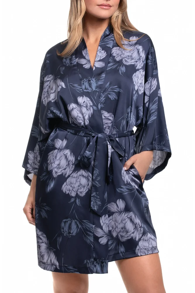 Floral Satin Robe