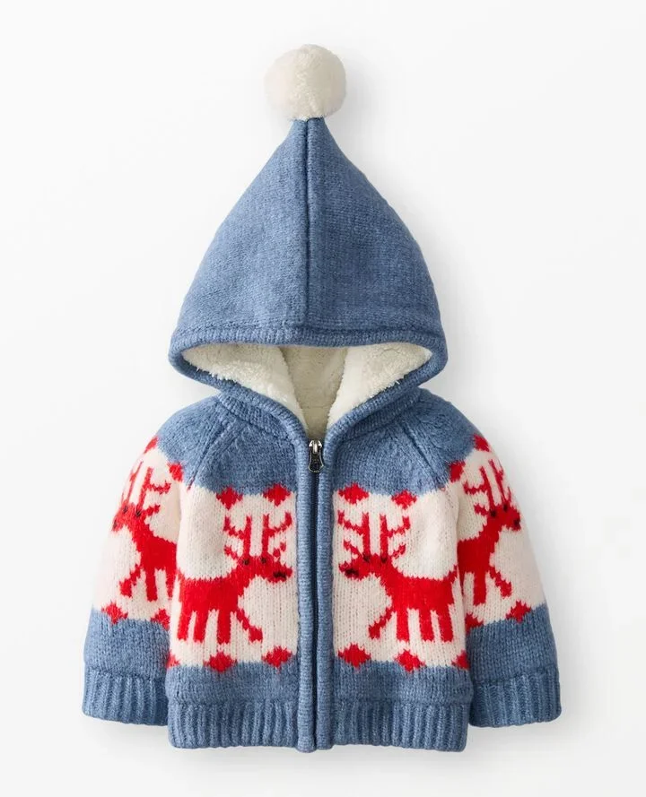 Baby Holiday Dear Deer Sweater Jacket