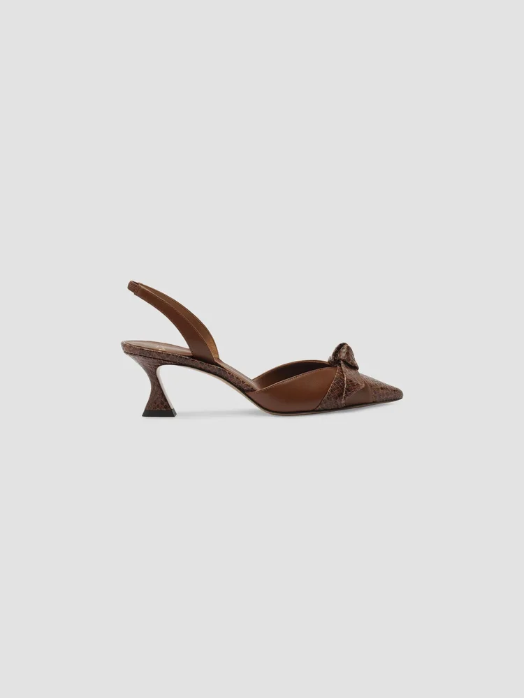 Clarita 60MM Leather Slingback Pumps