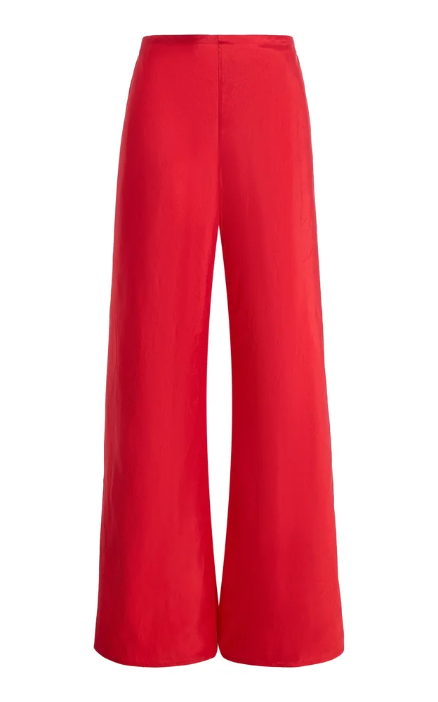 Stroll Silk Wide-Leg Pants