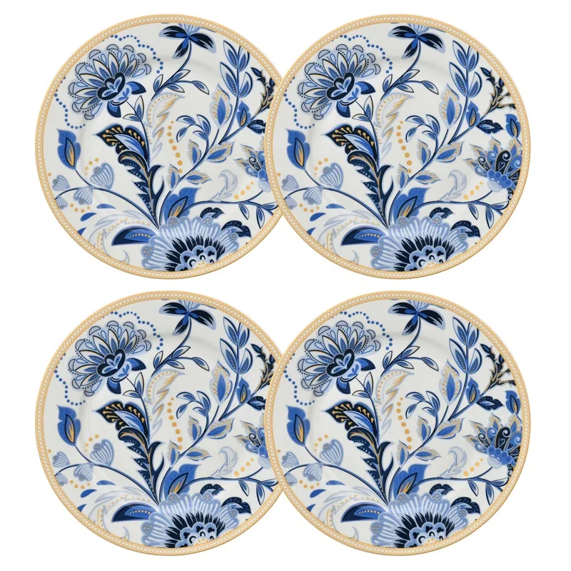 Tracton Porcelain China Dessert Plate, 7.5 in, Set of 4