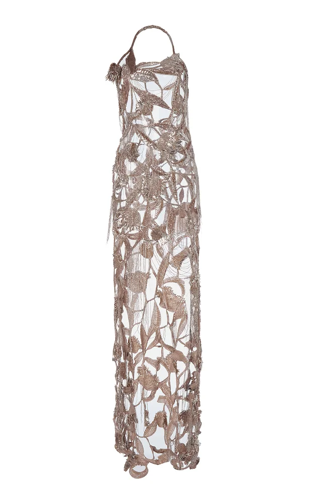 Tulip Metallic Lace Mini Dress