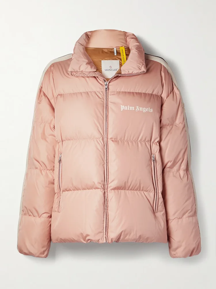 + Palm Angels Rodman striped quilted shell down jacket