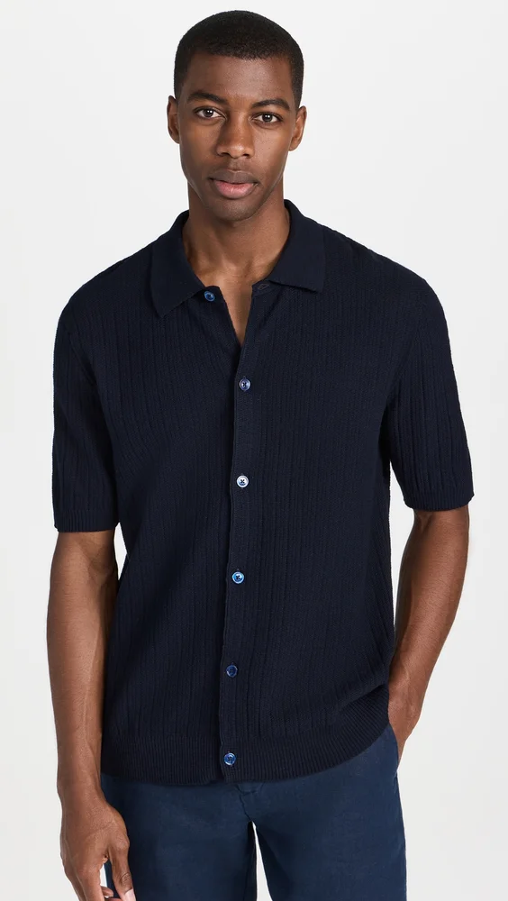Nolan Knit Button Down Shirt