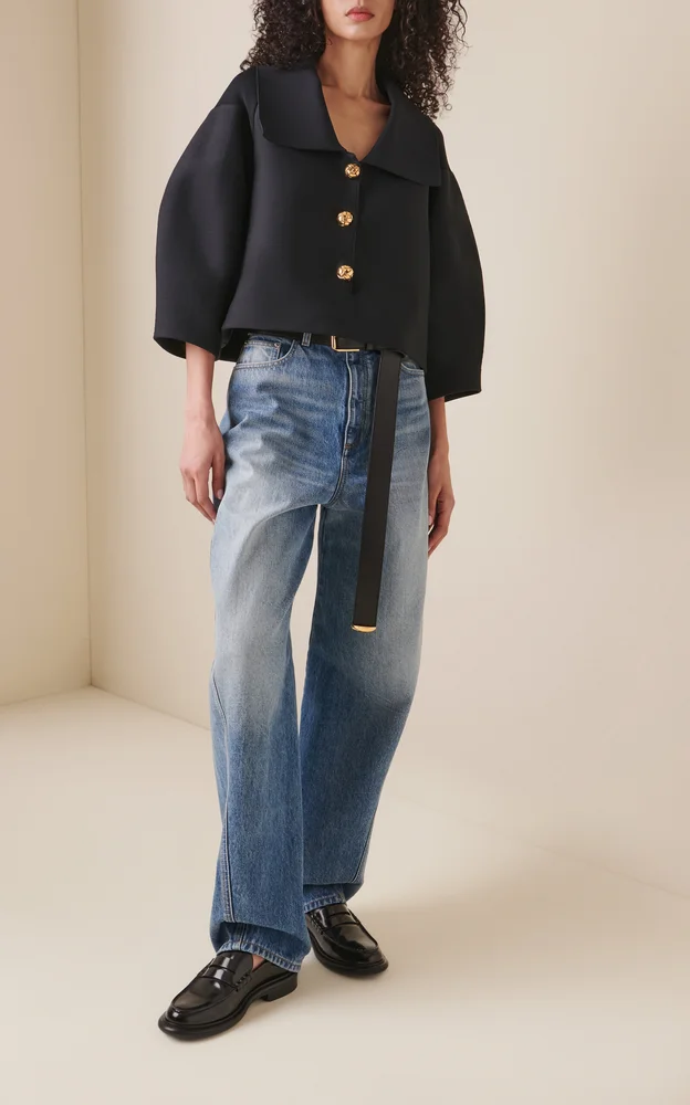Cocoon Rigid Mid-Rise Wide-Leg Jeans
