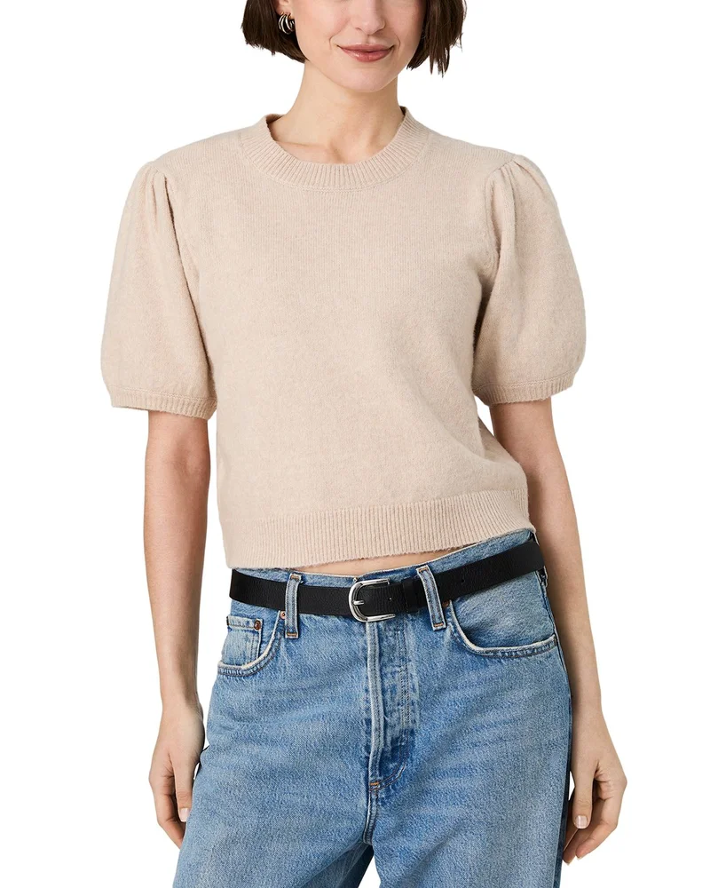 Yulia Knit Puff Sleeve Top