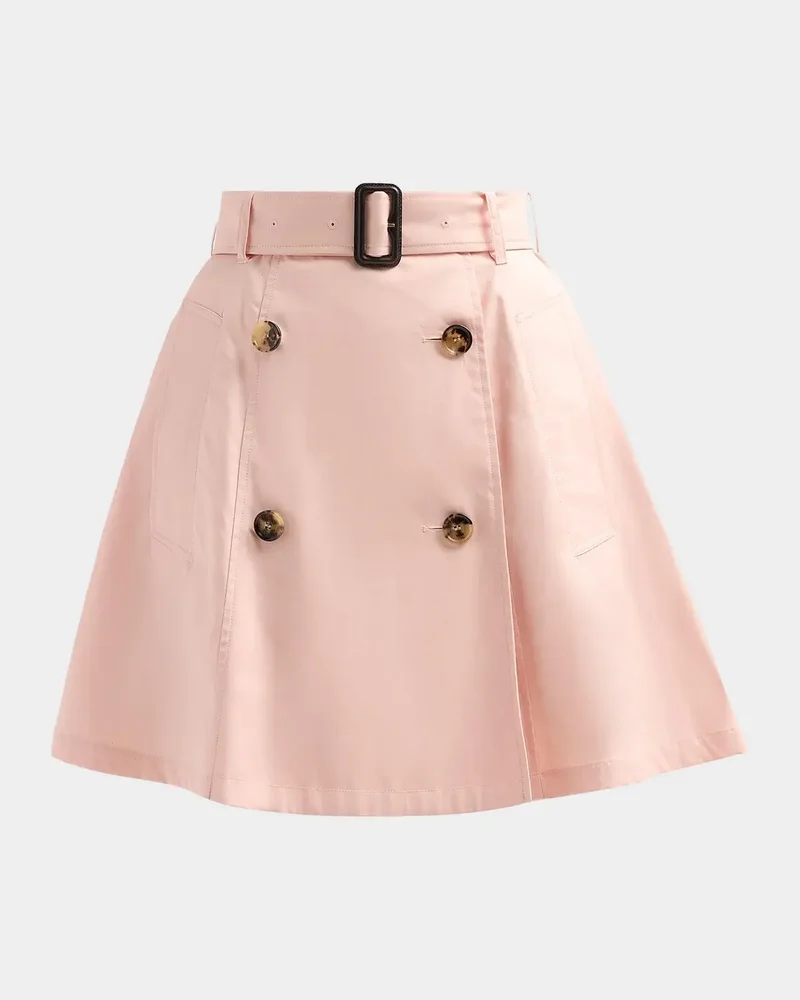 Josselyn Cotton Gabardine Trench Mini Skirt