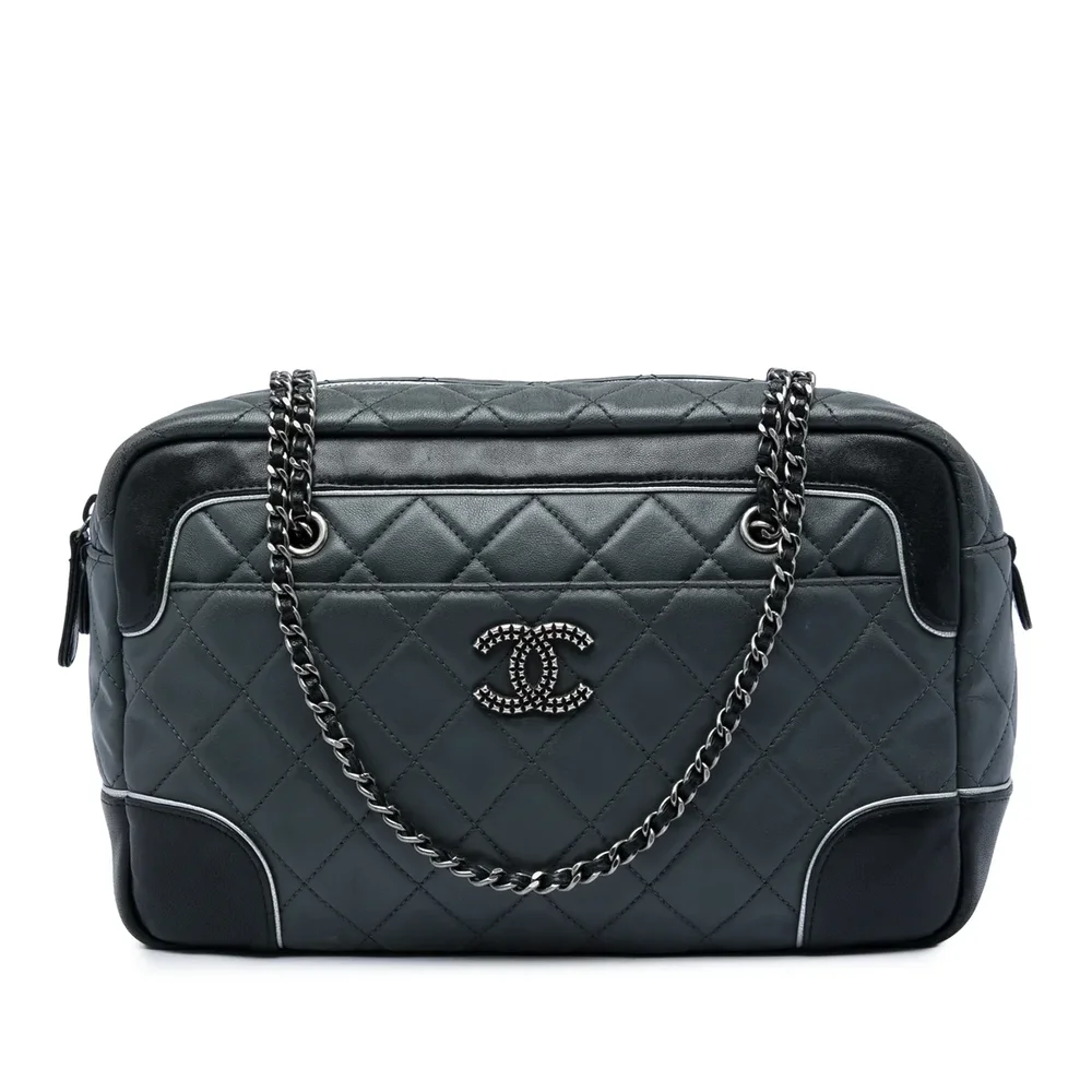 Chanel Bicolor CC Flap Bag Quilted Calfskin Medium