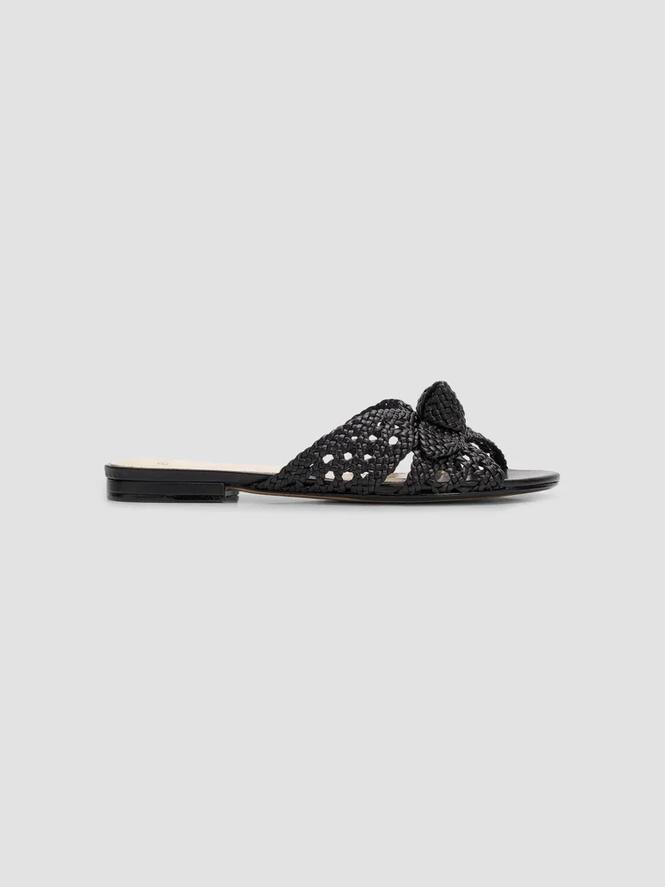 Belinda Woven Leather Flat Sandals