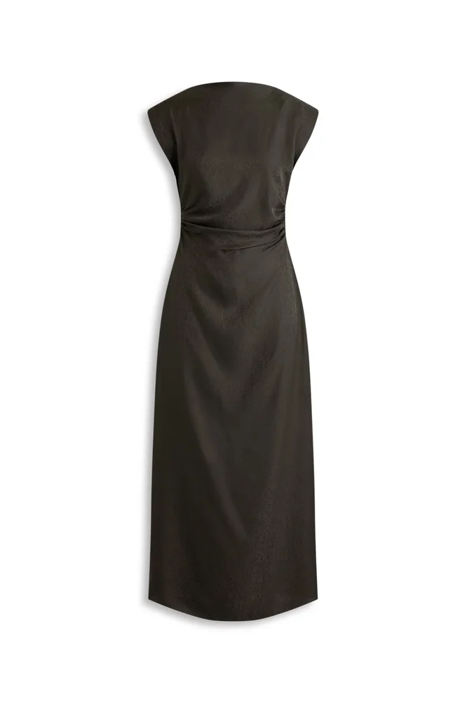 Silk Jacquard Dress, Jungle