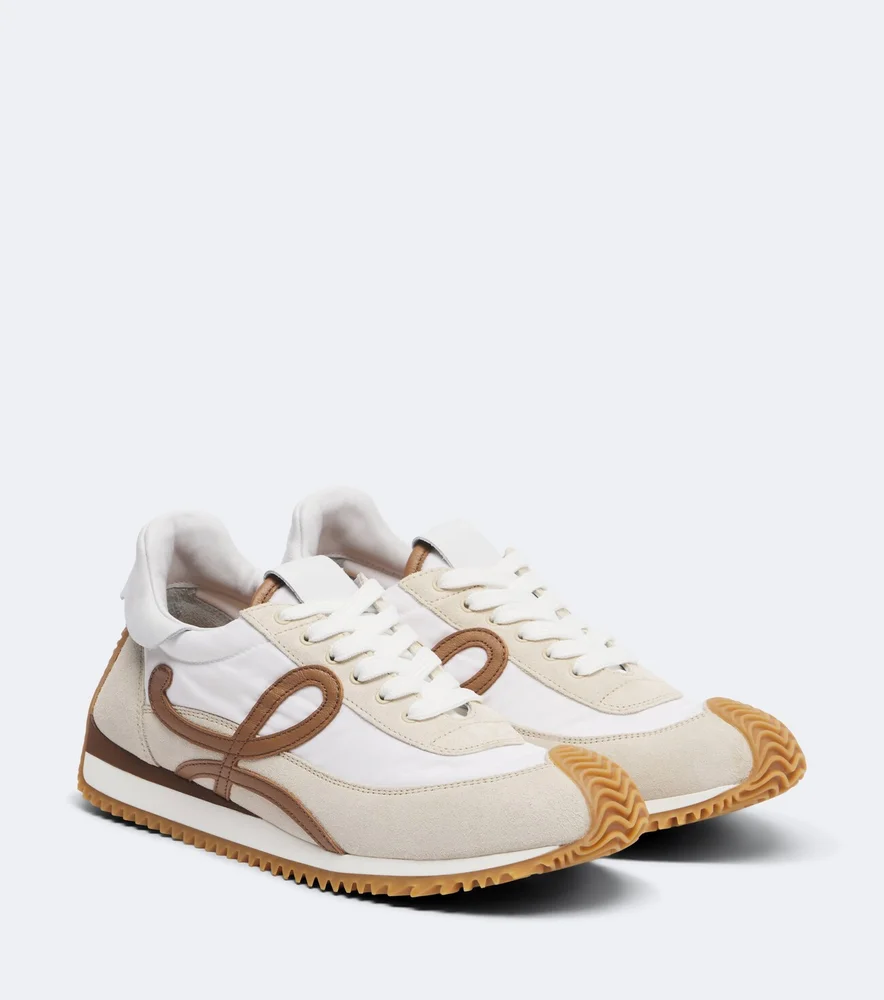 Flow Runner 2.0 suede-trimmed sneakers