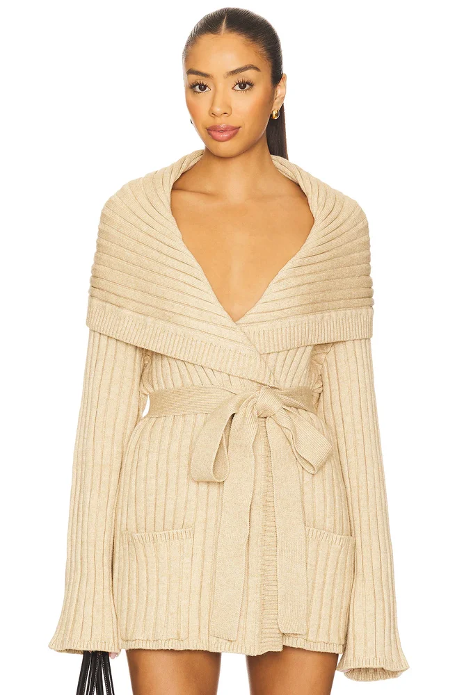The Crew Neck Cardigan - Pointelle