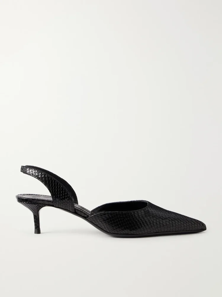 Sebastian snake-effect leather pumps