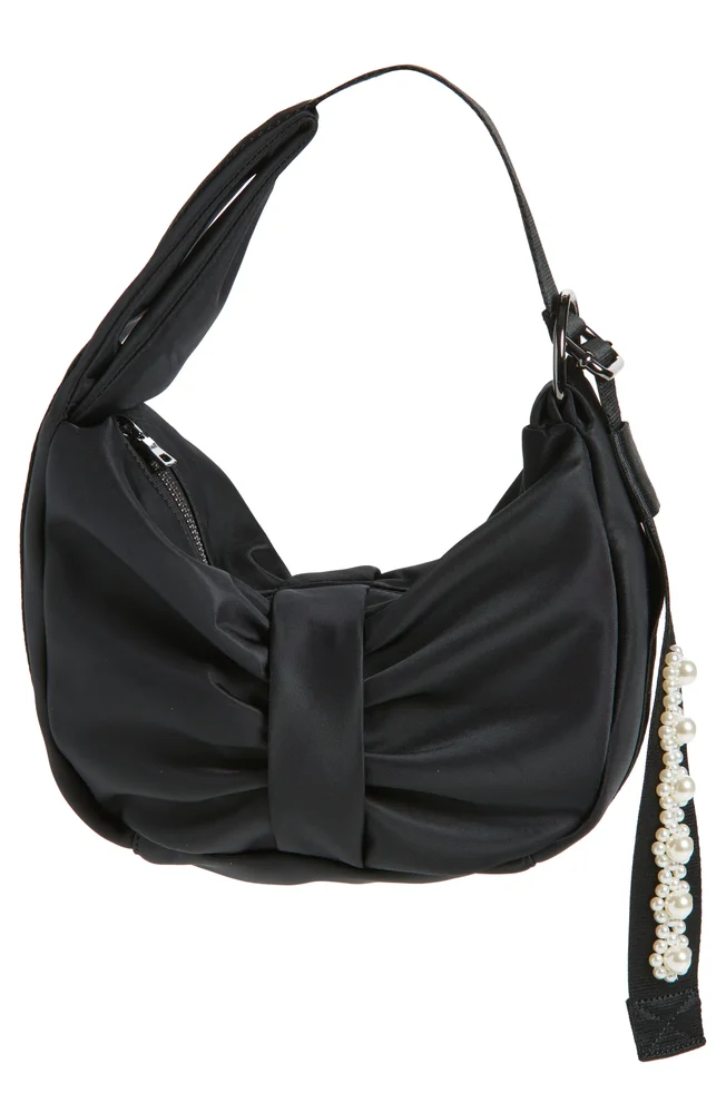 Mini Bow Sateen Sling Bag
