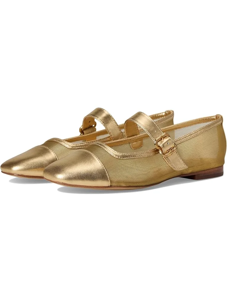 Miranda Ballet Flat in Amber Gold