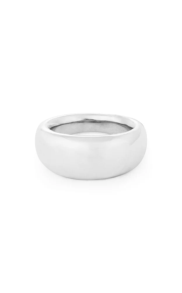 French Dome18K White Gold Ring