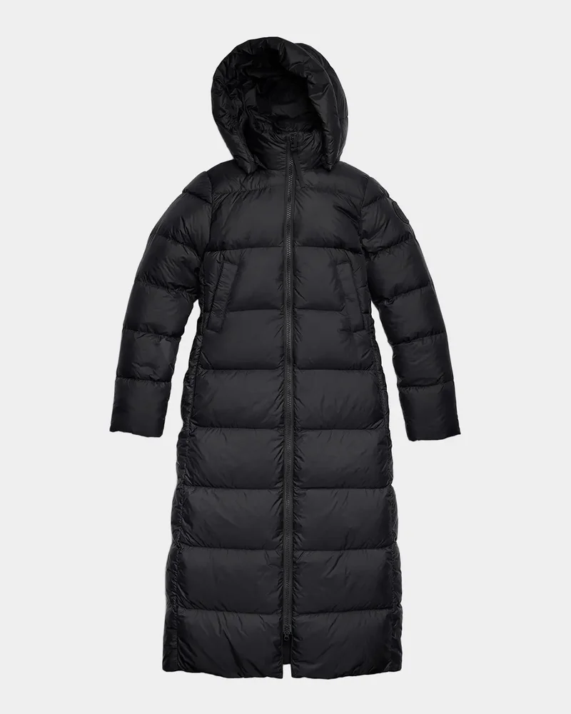 Mystique Long Down Puffer Jacket with Removable Hood