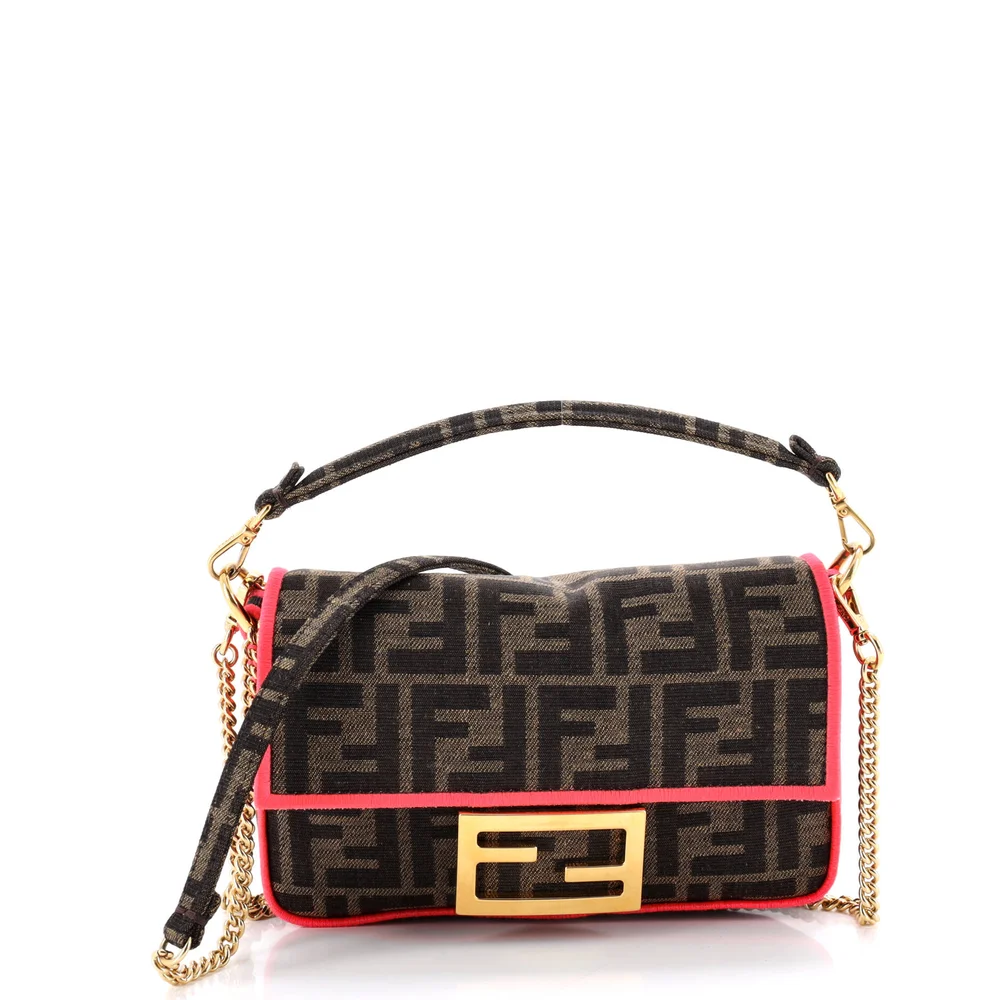 Pre-Owned Zucca Canvas Mini Baguette with Neon Piping