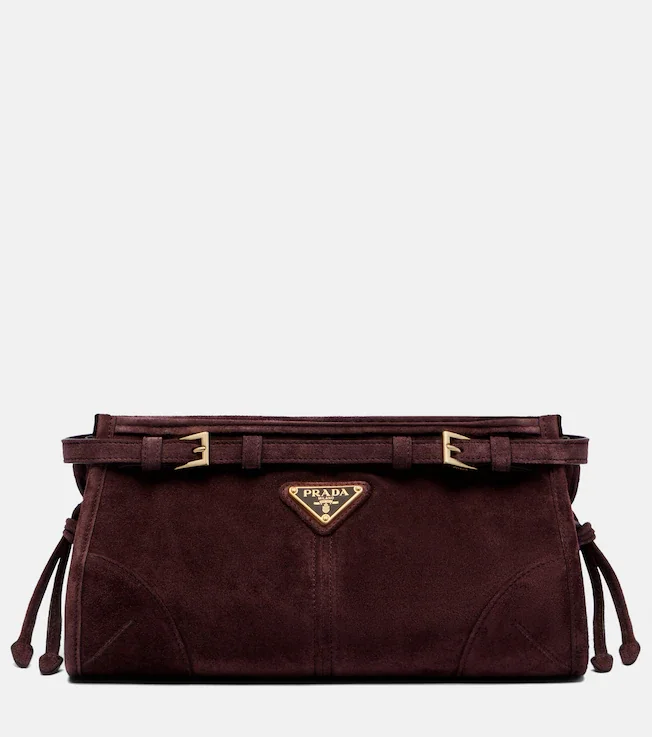 Prada Bonnie Small suede shoulder bag