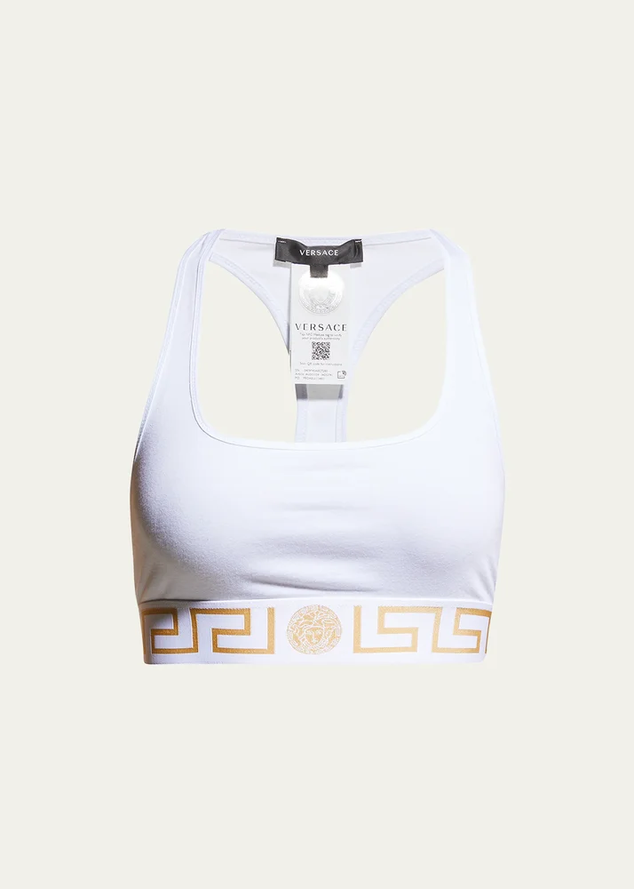 Greca Border Racerback Sports Bra