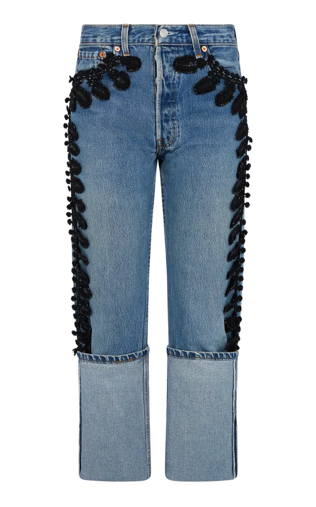 Vintage Rigid Low-Rise Straight-Leg Jeans