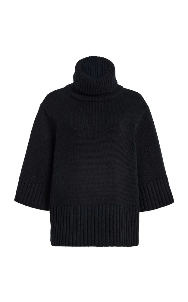Funnel-Neck Cashmere Sweater