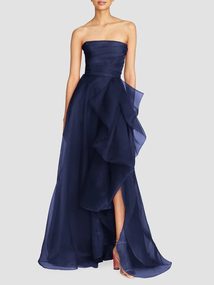 Teresa Draped Tulle Gown