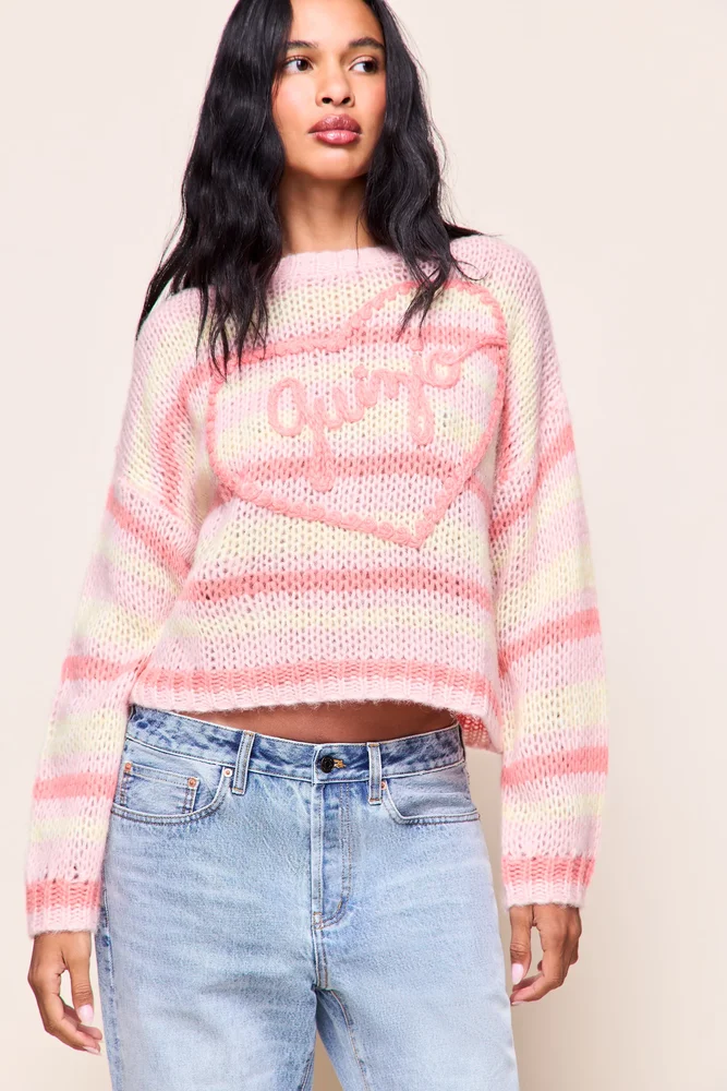 Guizio Mohair-Blend Heart Sweater