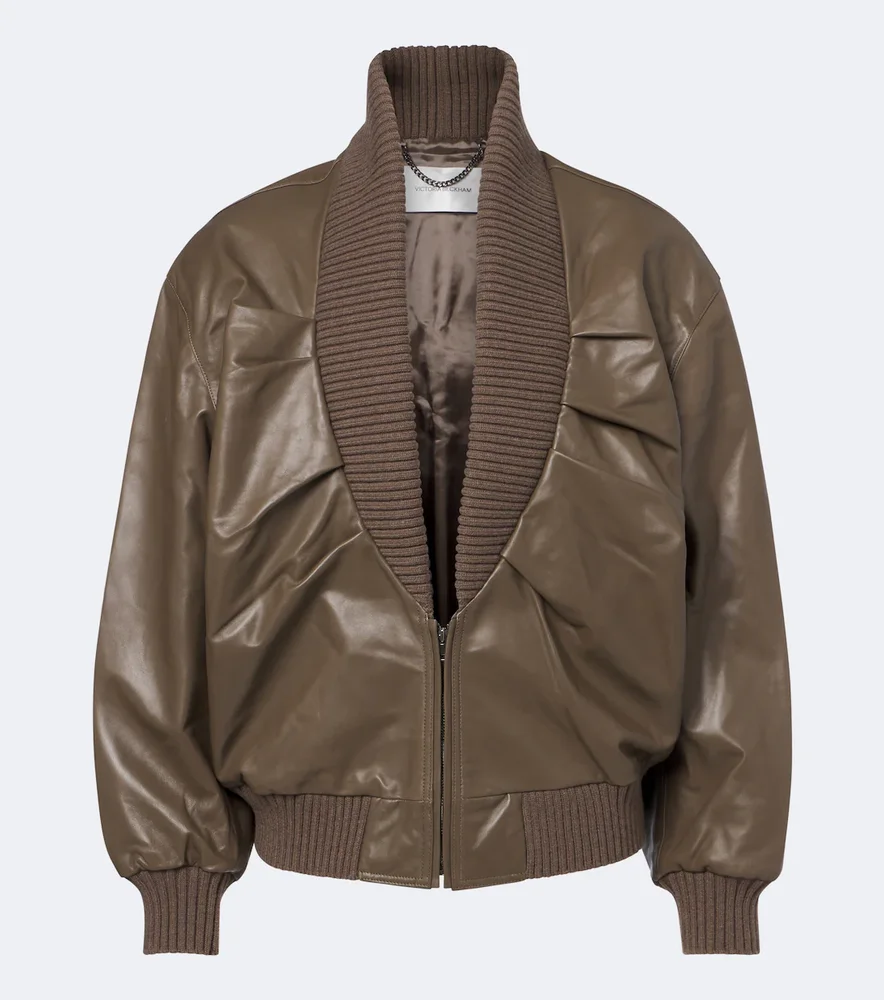 Zana leather bomber jacket