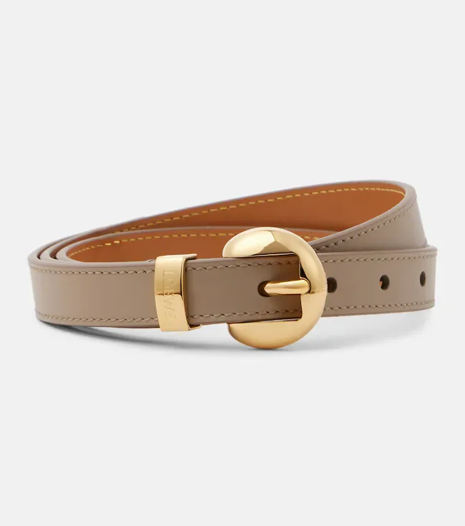Pebble leather belt