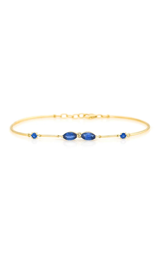 18K Yellow Gold Sapphire Bracelet