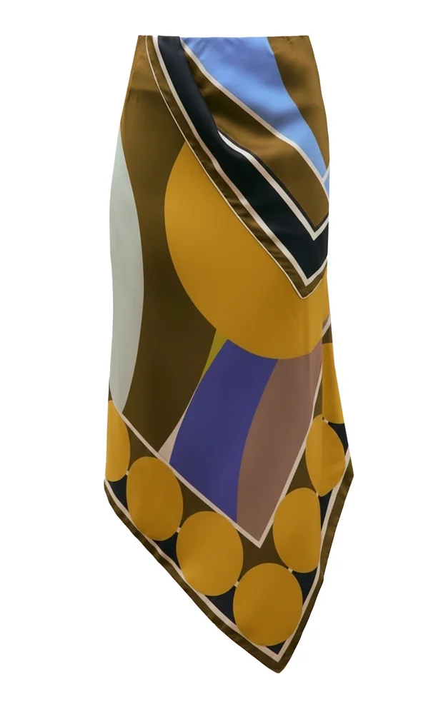Pilar Silk Twill Skirt