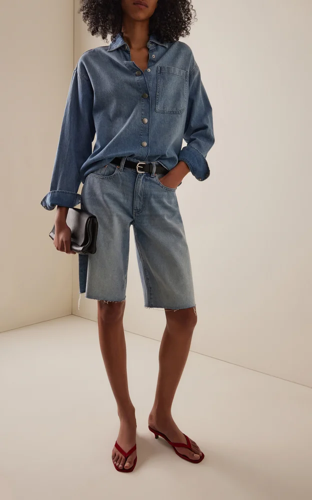 Abby Relaxed Low-Rise Denim Shorts