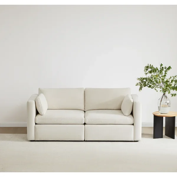 Winfree 78.8" W Upholstered Modular Sofa with Toss Pillows