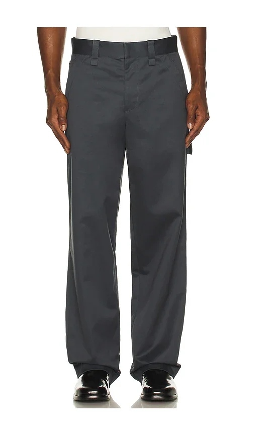 Relaxed-fit suit pant in English merino wool–linen blend