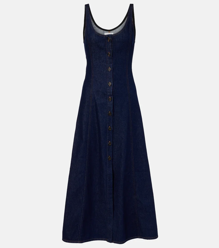 x Argent Farrow denim midi dress