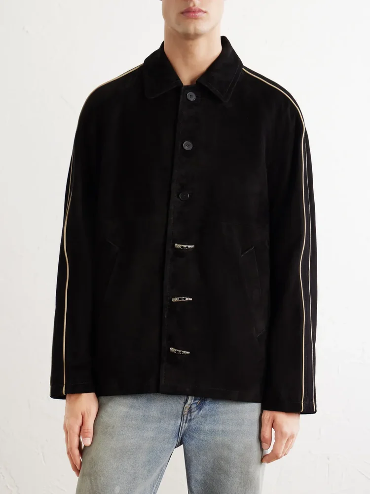 Académie Embellished Suede Jacket