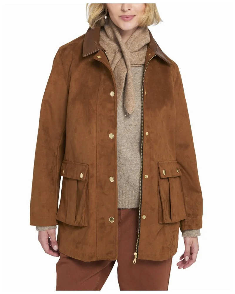 Faux Suede Barn Jacket