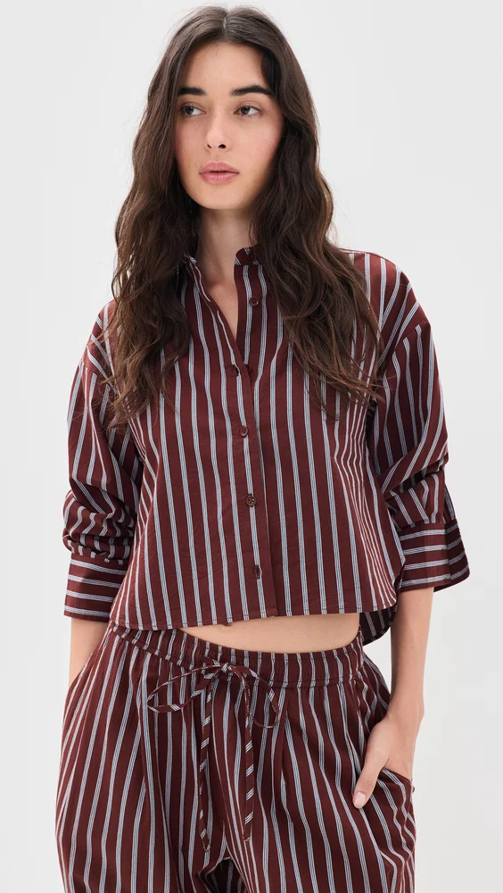 Cropped Isolde Button Down Shirt