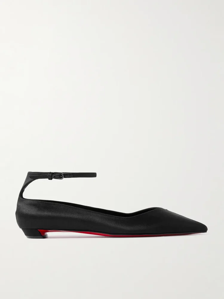 Erozeena satin point-toe flats