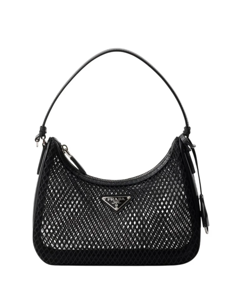 Re-Edition 2005 Mesh And Brushed Leather Bag