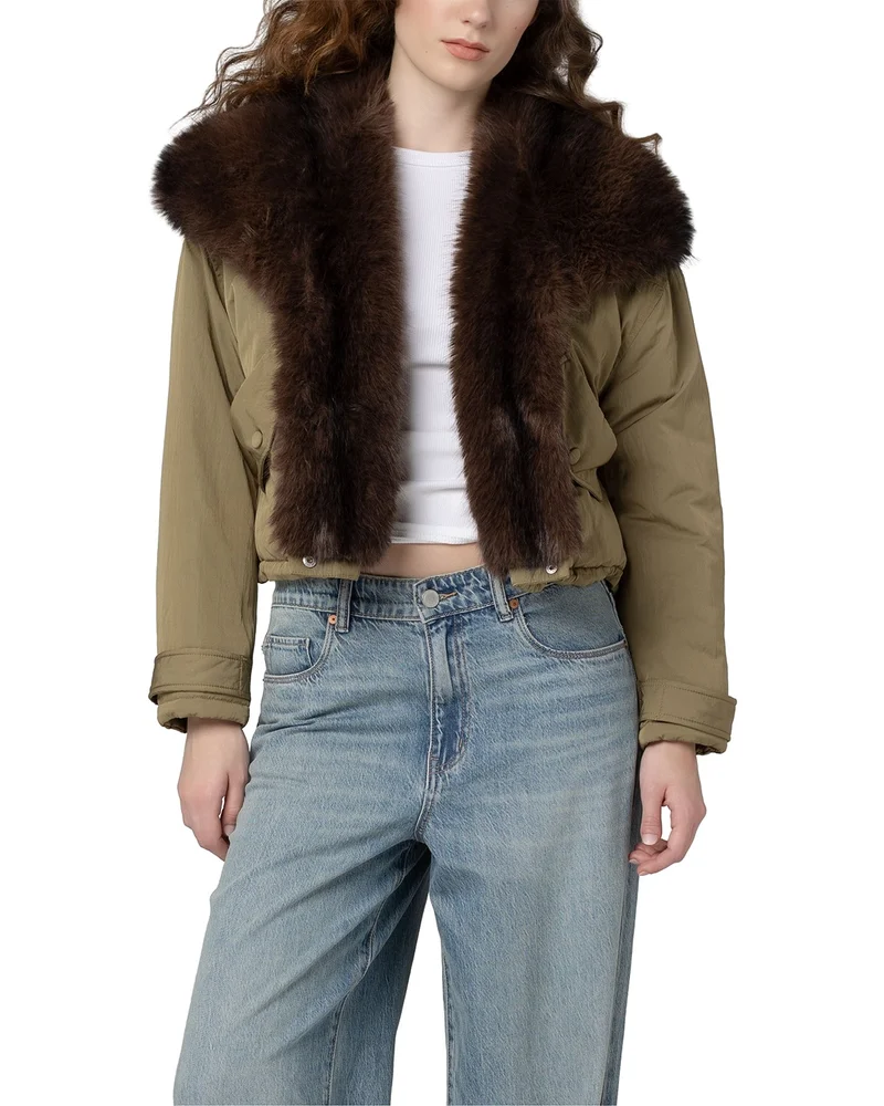 In Rotation Faux Fur Collar Jacket