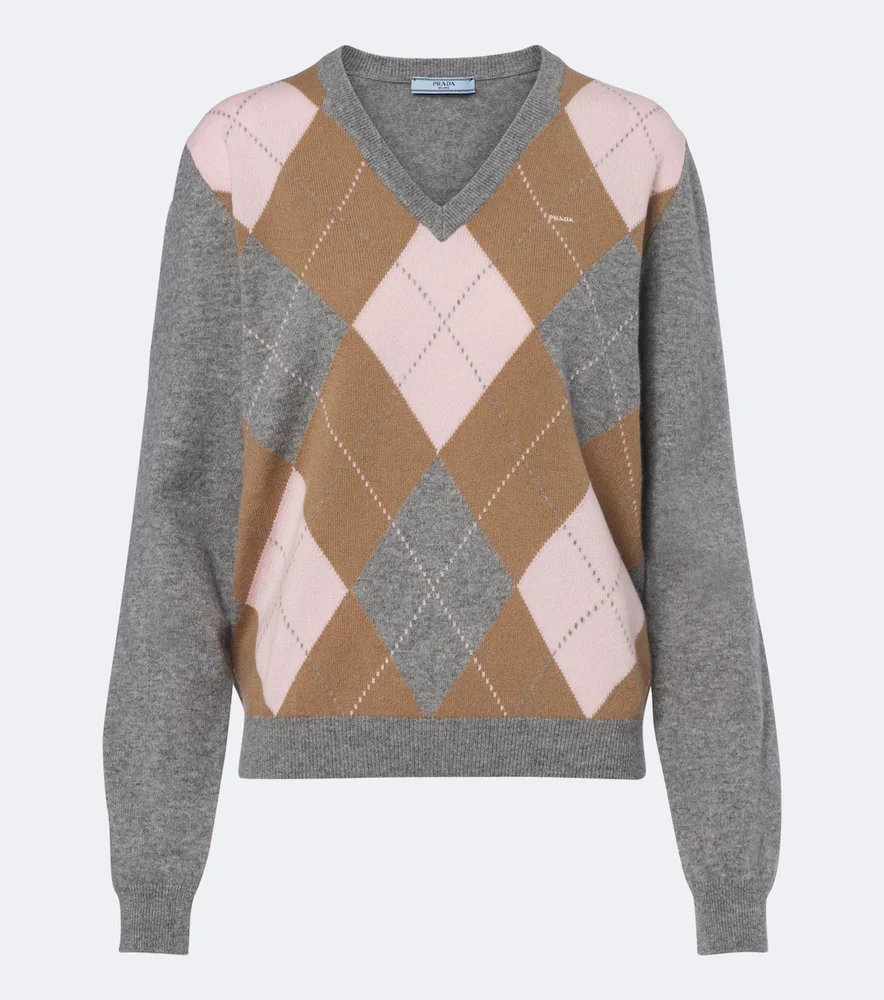 Argyle cashmere sweater