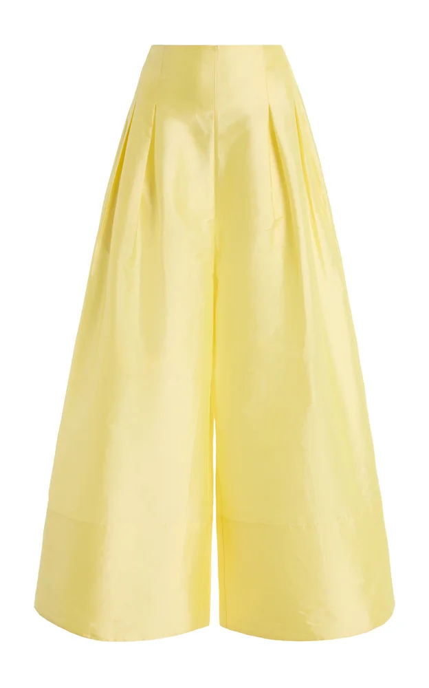 Exclusive La Isla Taffeta Wide-Leg Pants