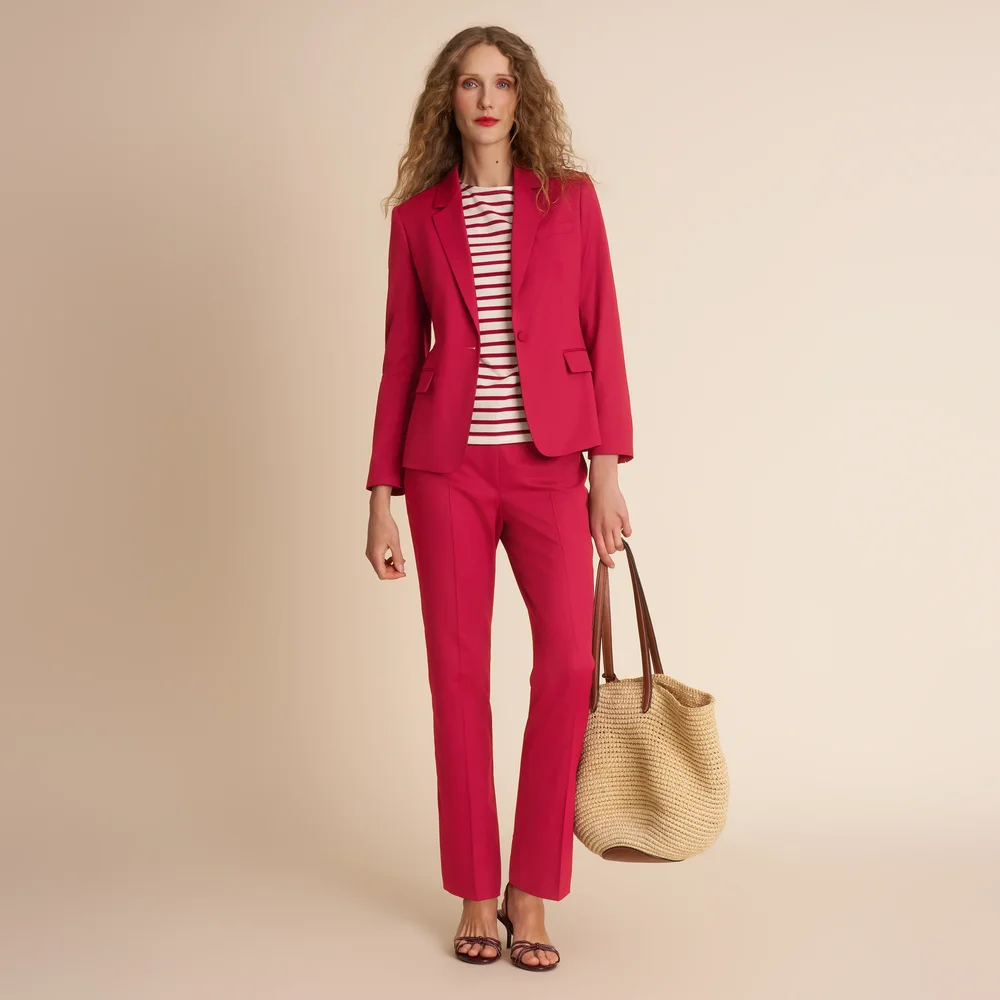 Yasmine Timeless Blazer - Italian Wool Twill :: Sunset