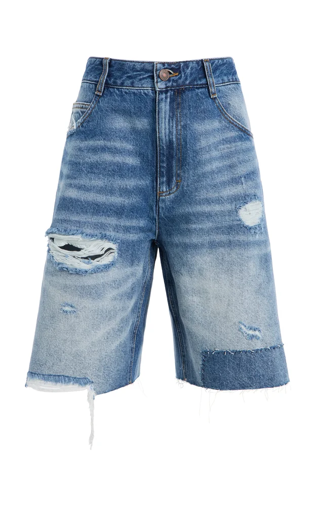 Milene Denim Knee-Length Shorts
